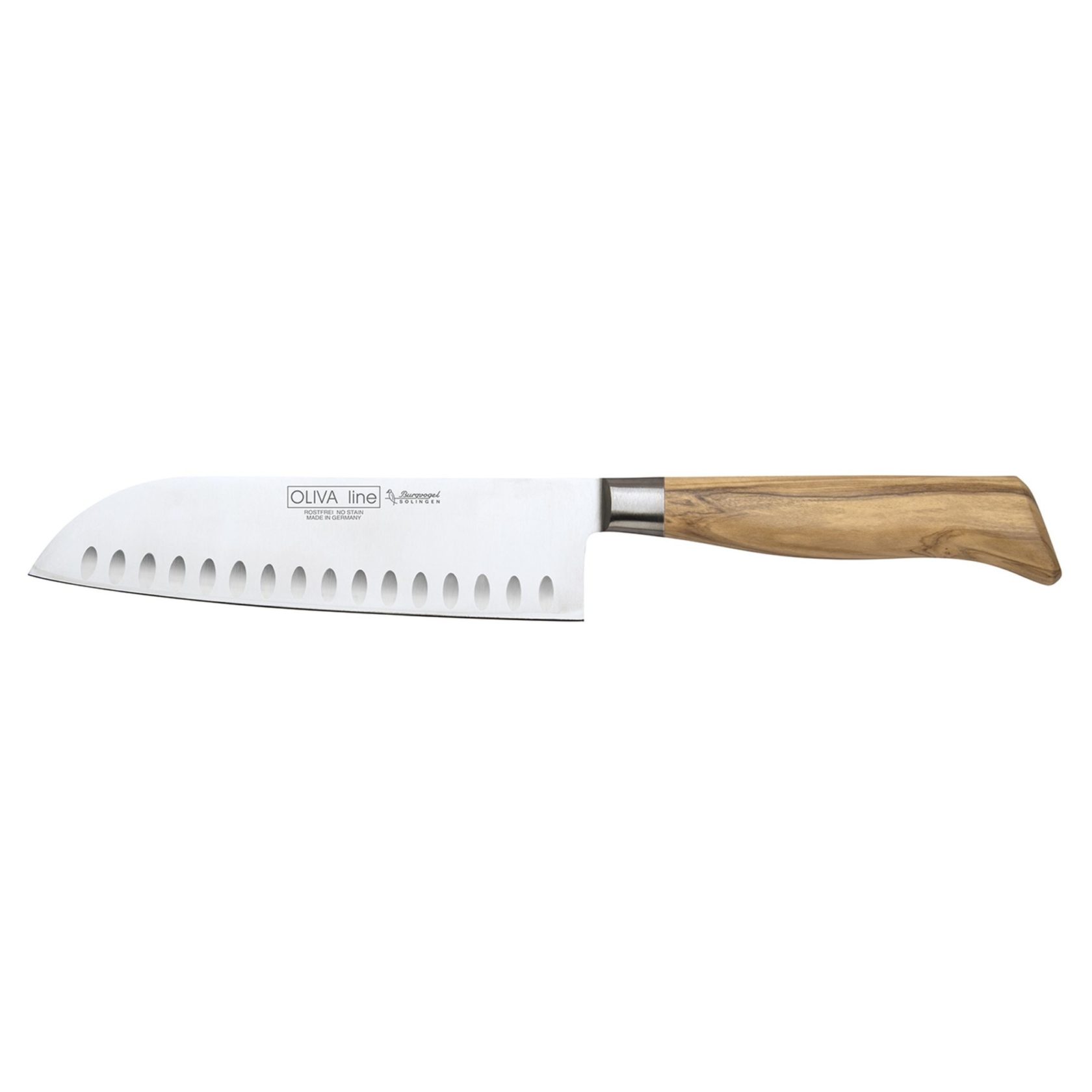 Burgvogel Oliva Line Coltello Da Pane 20 Cm | Lama Seghettata In Acciaio X50CrMoV15 E Manico In Legno D'Ulivo - Solingen - 3