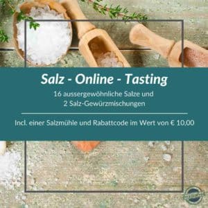 Entdecken Sie das delikate Mineral mit der Salz Erlebnisbox Online Tasting am 18. März 2024