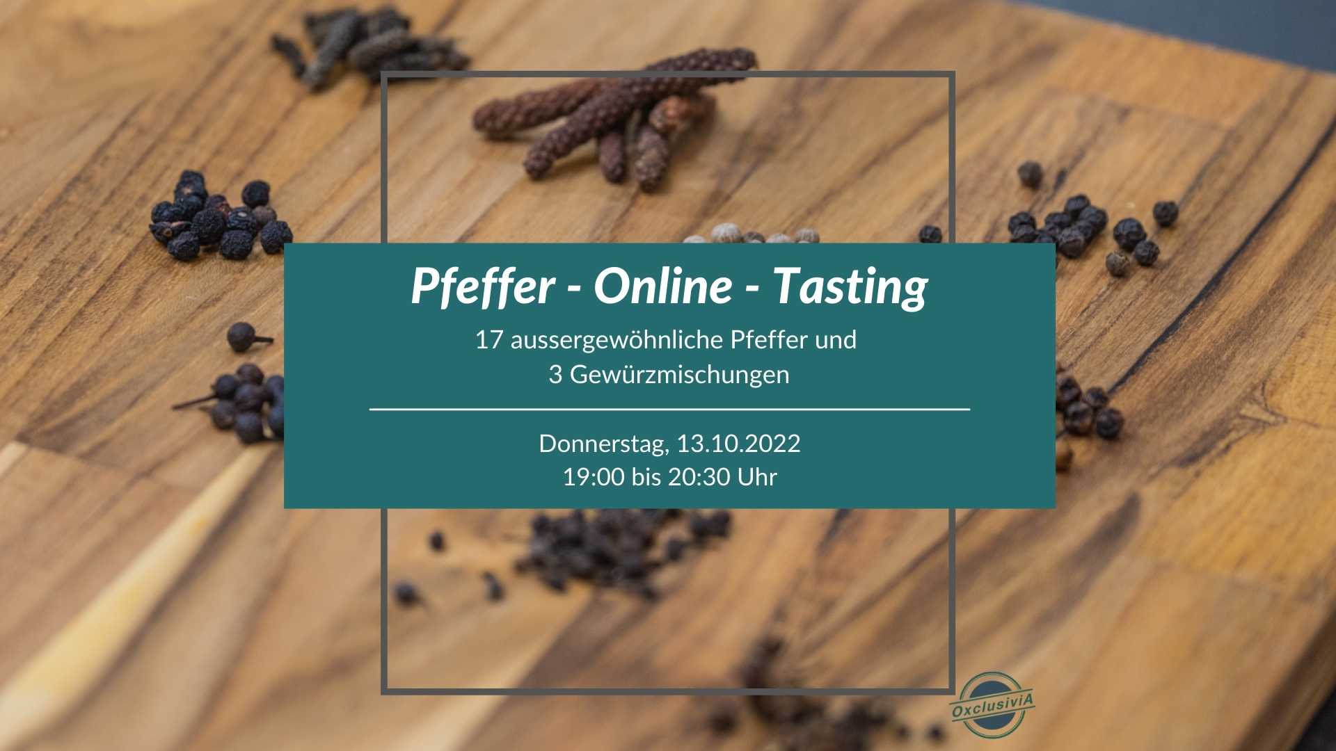 Pfeffer Online Tasting 13. Oktober 2022